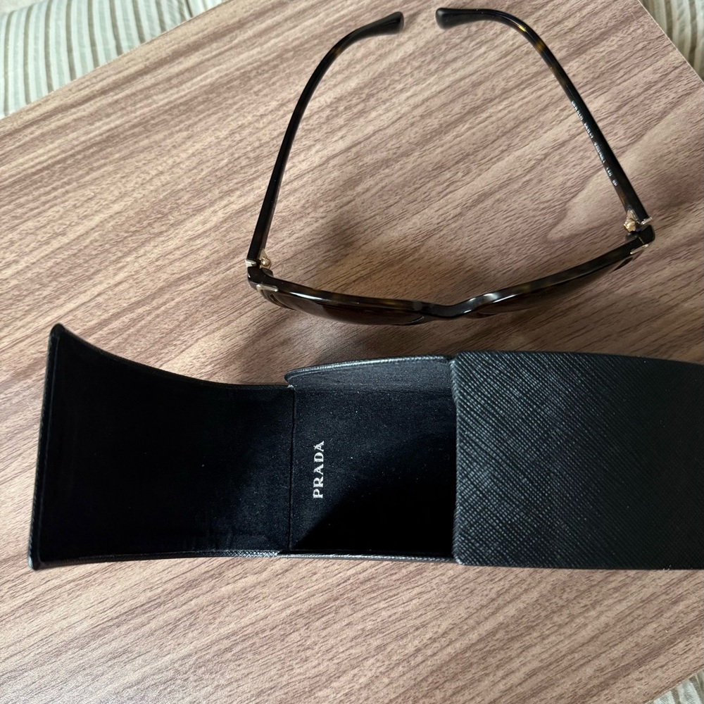 Prada Polarized Women’s Brown and Gold Sunglasses - Picture 7 of 12